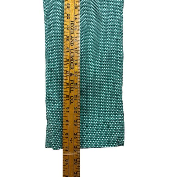 Banana Republic Pants Hampton Fit Crop Chino Green Geometric Womens 8 - Picture 2 of 10